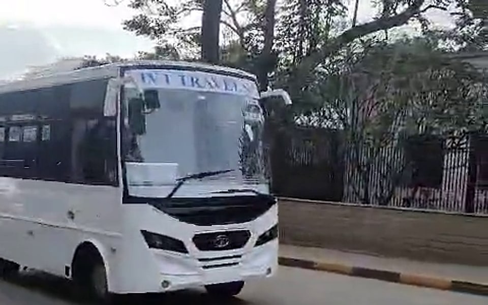 White IVT Travels staff bus from our fleet